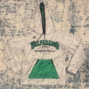 Adidas Gray and Green Basketball Hoodie
